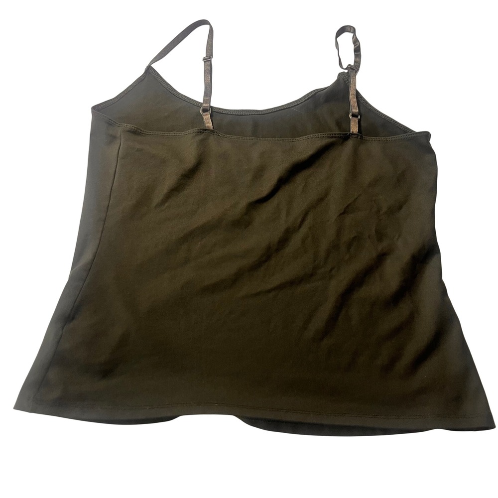 Coldwater Creek Womens Olive Green Camisole Shelf Bra Adjustable Straps XS 4-6 - Picture 2 of 5